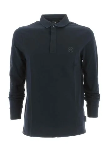 Polo Piquet Uomo A|X Armani Exchange Manica Lunga Tinta Unita