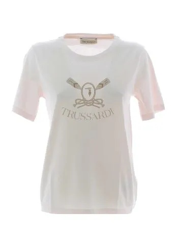 Trussardi Donna T Shirt Manica Corta Giro Collo