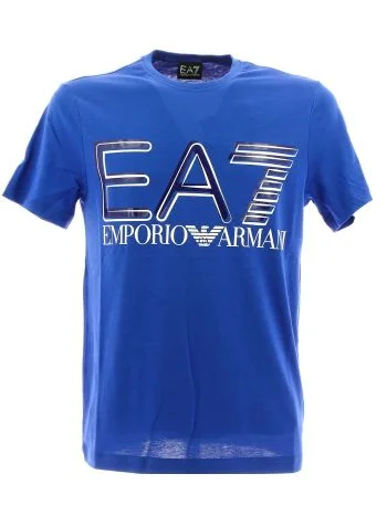 EA7 Emporio Armani T Shirt Uomo Manica Corta Giro Collo Tinta Unita