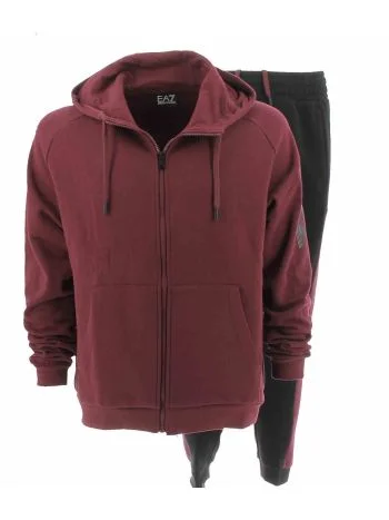 EA7 Emporio Armani Uomo Tuta Felpa Full Zip Cappuccio