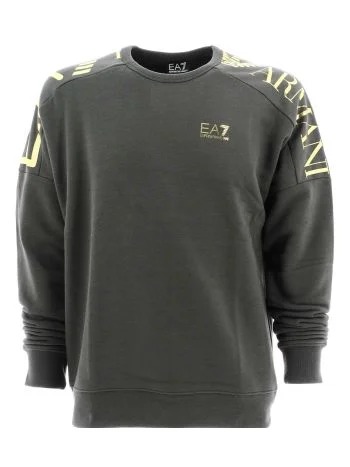 EA7 Emporio Armani Uomo Felpa Giro Collo Tinta Unita