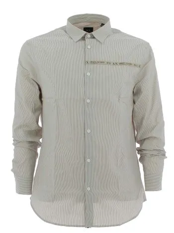 A|X Armani Exchange Uomo Camicia Manica Lunga