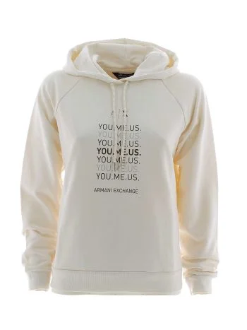 A|X Armani Exchange Donna Felpa Cappuccio Chiuso ICON