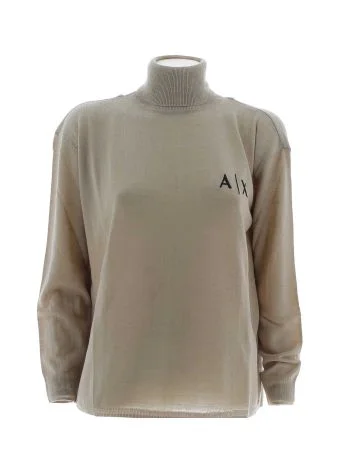 A|X Armani Exchange Donna Maglia Lana Collo Alto