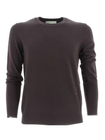 Trussardi Uomo T Shirt Giro Collo Manica Lunga Tinta Unita