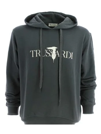 Trussardi Uomo Felpa Cappuccio Chiuso