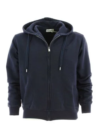 Trussardi Uomo Felpa Full Zip Con Cappuccio Tinta Unita