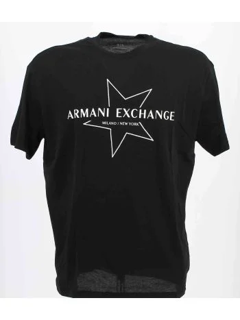 A|X Armani Exchange Uomo T Shirt Manica Corta Giro Collo Tinta Unita