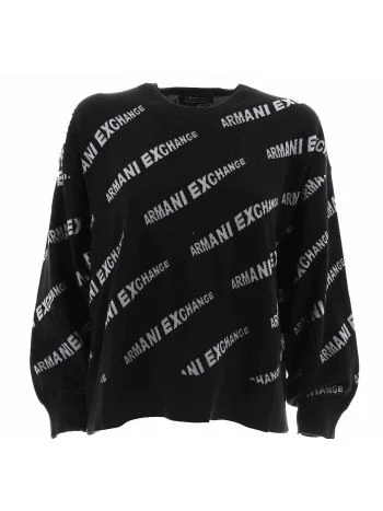 A|X Armani Exchange Donna Maglia Cotone Giro Collo