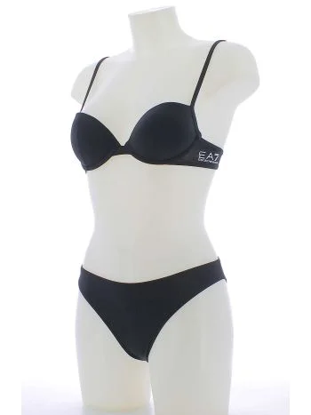 EA7 Emporio Armani Donna Costume Due Pezzi Con Reggiseno a Balconcino Tinta Unita