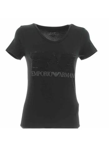 EA7 Emporio Armani Donna T Shirt Manica Corta Giro Collo Tinta Unita