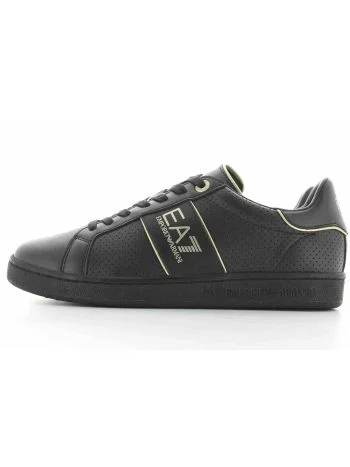 EA7 Emporio Armani Scarpe Tennis Unisex Con Tomaia Traforata Nero/Oro
