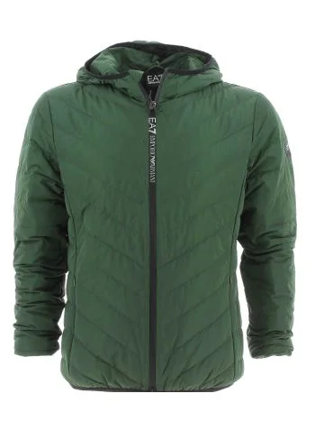 EA7 Emporio Armani Uomo Giacca 3 Quarti 100 Grammi Con Cappuccio Tinta Unita