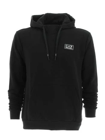 EA7 Emporio Armani Uomo Felpa Felpata Cappuccio Chiuso Tinta Unita