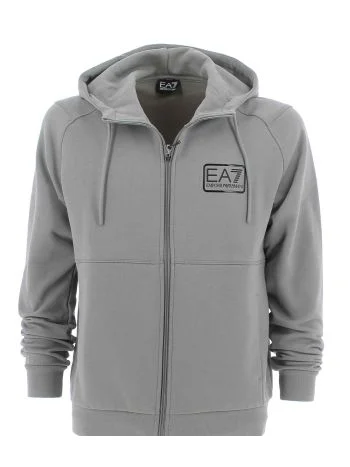 EA7 Emporio Armani Felpa Felpata Uomo Cappuccio Full Zip