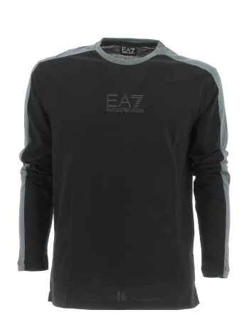 EA7 Emporio Armani Uomo T Shirt Manica Lunga Giro Collo Bicolore