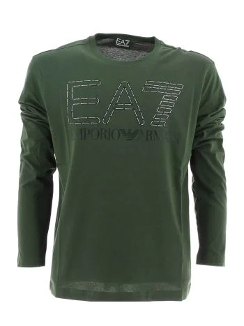 EA7 Emporio Armani Uomo T Shirt Manica Lunga Giro Collo Tinta Unita