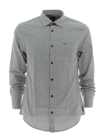 A|X Armani Exchange Uomo Camicia Manica Lunga