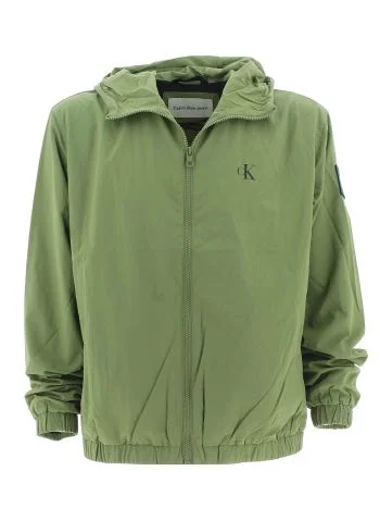 Calvin Klein Uomo Giubbotto Con Cappuccio Full Zip Tinta Unita