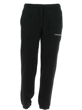 Calvin Klein Uomo Pantalone Felpa Garzata Tinta Unita