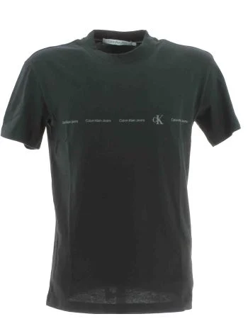 Calvin Klein Jeans Uomo T Shirt Manica Corta Giro Collo Multi Logo CK