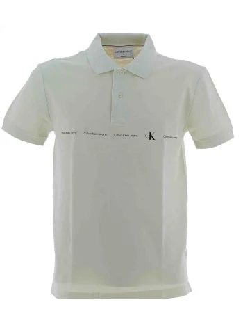 Calvin Klein Polo Uomo Manica Corta Pique' Regular Fit Tinta Unita
