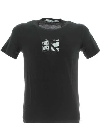 Calvin Klein Uomo T Shirt Manica Corta Giro Collo Logo CK Al Centro