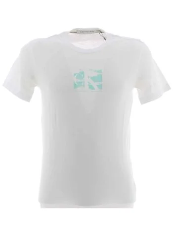 Calvin Klein Uomo T Shirt Manica Corta Giro Collo Logo CK Al Centro