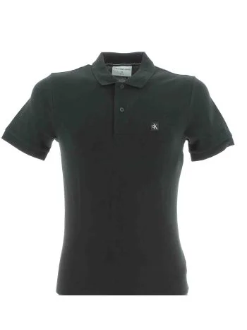 Calvin Klein Polo Manica Corta Uomo Slim Fit Tinta Unita Pique'