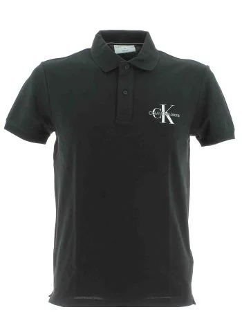 Calvin Klein Jeans Uomo Polo Manica Corta Regular Fit Tinta Unita in Pique'