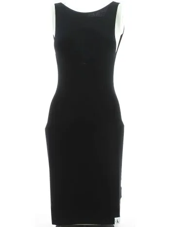 Calvin Klein Abitino Senza Maniche Donna Scollo Ampio Sul Dietro Tinta Unita