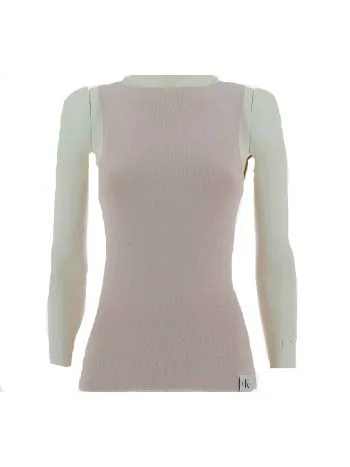 Calvin Klein Donna Canottiera Con Ampio Scollo Dietro Tinta Unita