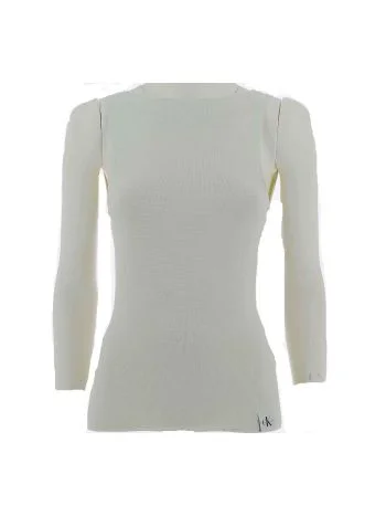 Calvin Klein Donna Canottiera Con Ampio Scollo Dietro Tinta Unita