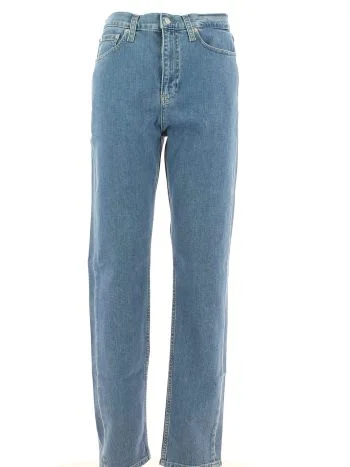 Calvin Klein Donna Pantalone Jeans Authentic Slim Straight Stone Wash