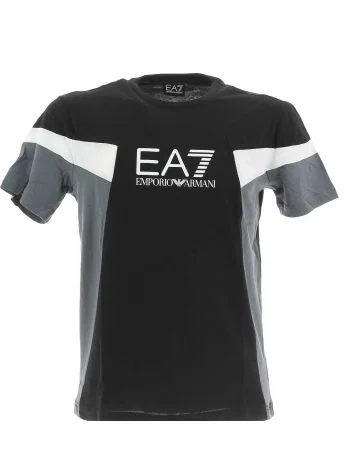 EA7 Emporio Armani Uomo T-Shirt Manica Corta Giro Collo Con Inserti Colorati
