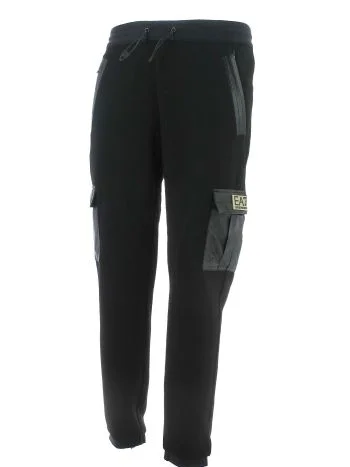 EA7 Emporio Armani Uomo Pantalone Cargo In Felpa Garzata Linea Gold