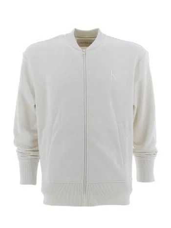 Calvin Klein Felpa Felpata Full Zip Uomo Tinta Unita