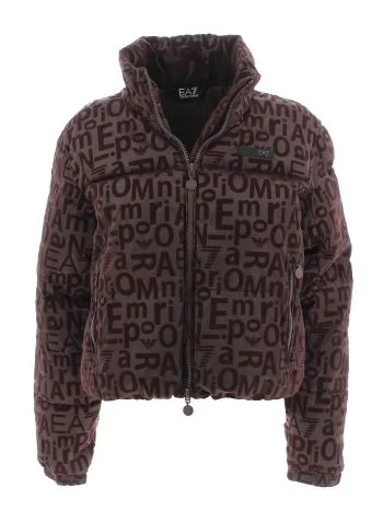 EA7 Emporio Armani Giacca Donna Crop con Logo EA7 Nera