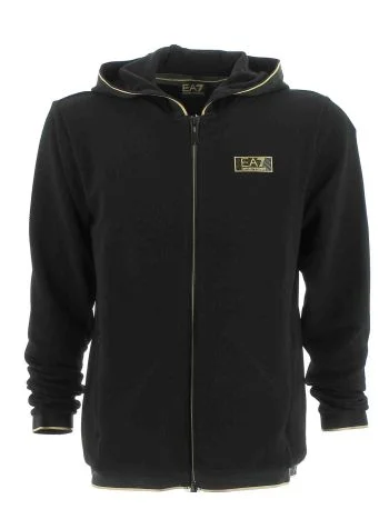 EA7 Emporio Armani Uomo Felpa Cappuccio Full Zip Linea Gold
