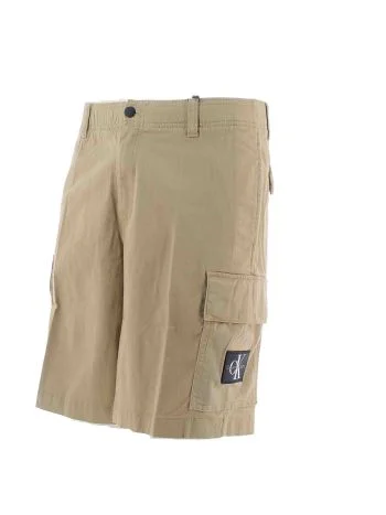 Calvin Klein Uomo Bermuda Cargo In Jersey Tinta Unita Con Elastico in Vita