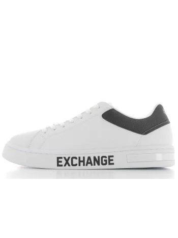 Armani Exchange Scarpe Uomo in Pelle con Logo Armani Bianco/Nero