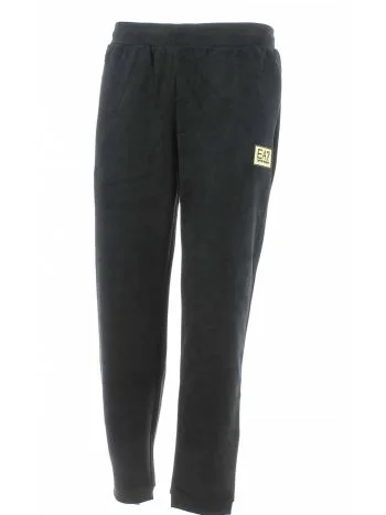 Pantalone Nero in Felpa Velluto Linea Gold EA7 Emporio Armani Uomo