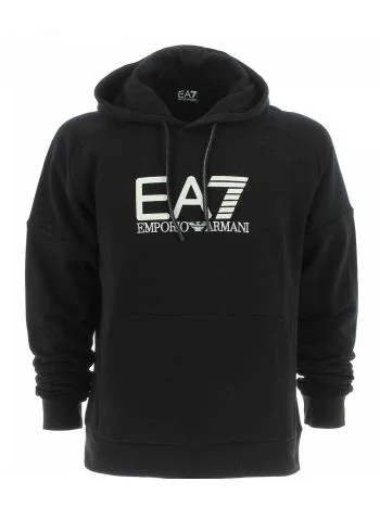 Felpa Felpata Cappuccio Chiuso EA7 Emporio Armani Uomo Tinta Unita