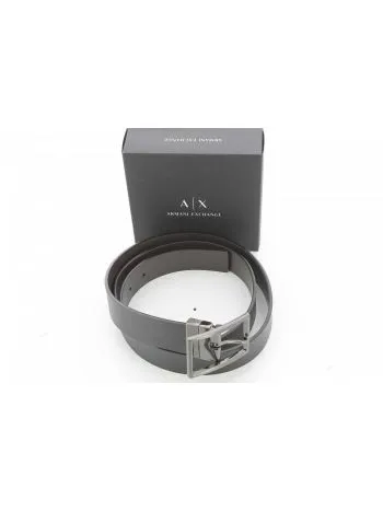 A|X Armani Exchange Uomo Cintura in Pelle Con Ardiglione Doubleface