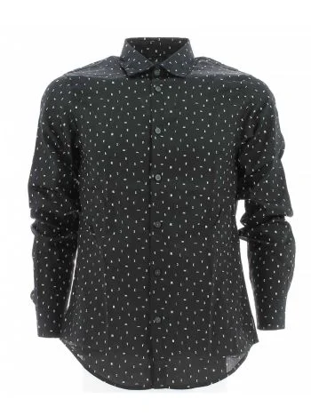 Camicia Manica Lunga A|X Armani Exchange Uomo Multi Logo AX Regular Fit