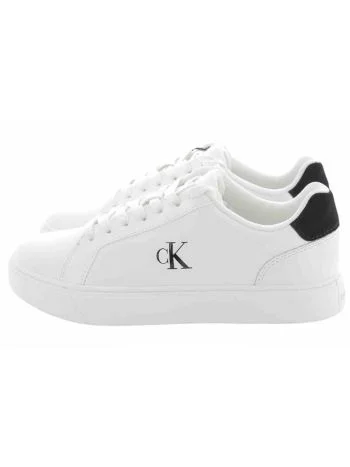 Scarpe Classic Cupsole Laceup Leather Calvin Klein Uomo Bianco/Nero