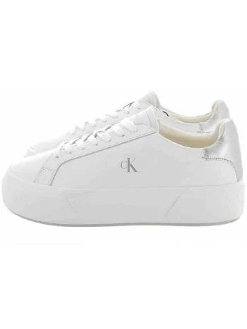 Scarpe Flatform Lace Up Lth Met Og Bianco/Grgio Calvin Klein Donna