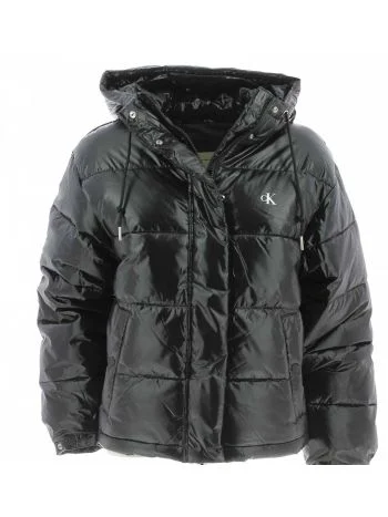 Giacca Crop Shine Puffer Calvin Klein Donna Tinta Unita