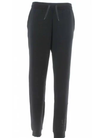 Pantalone in Felpa Garzata A|X Armani Exchange Donna Tinta Unita Nero Logo AX con Strass