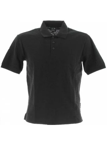 Polo Manica Corta A|X Armani Exchange Uomo con Tessuto Logato AX Tinta Unita